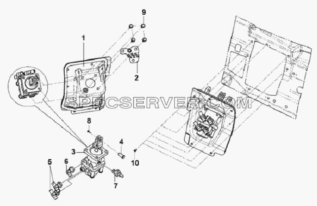 Exhaust Brake Valve Subassembly для L3251A3 (вара.) (список запасных частей)