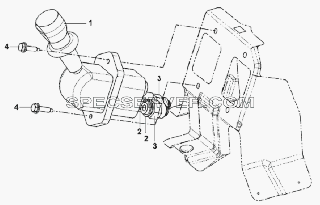 Hand Brake Valve Subassembly для L3251A3 (вара.) (список запасных частей)