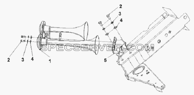 Air Horn Subassembly для L3251A3 (вара.) (список запасных частей)