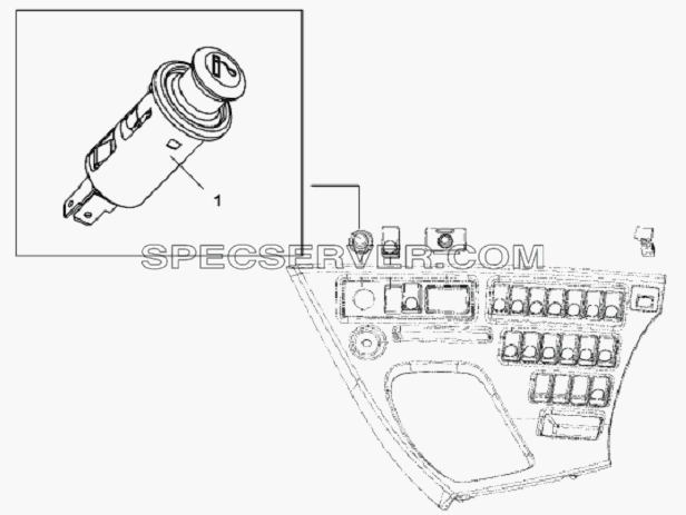 Cigarette Lighter Subassembly для L3251A3 (вара.) (список запасных частей)