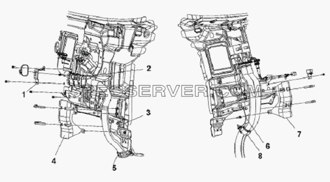 Front Wall Harness Sheet Guard Subassembly для L3251A3 (вара.) (список запасных частей)