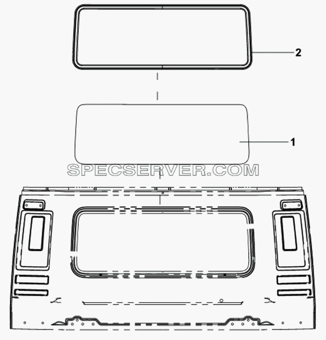 Комплект установки заднего окна для DFL-4181A (список запасных частей)