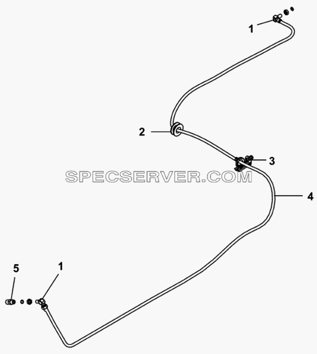 Топливная магистраль подачи топлива для DFL-4181A (список запасных частей)