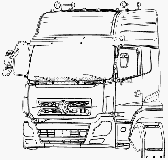 5000012-C0310-01 Кабина в сборе для DFL-4251A (список запасных частей)