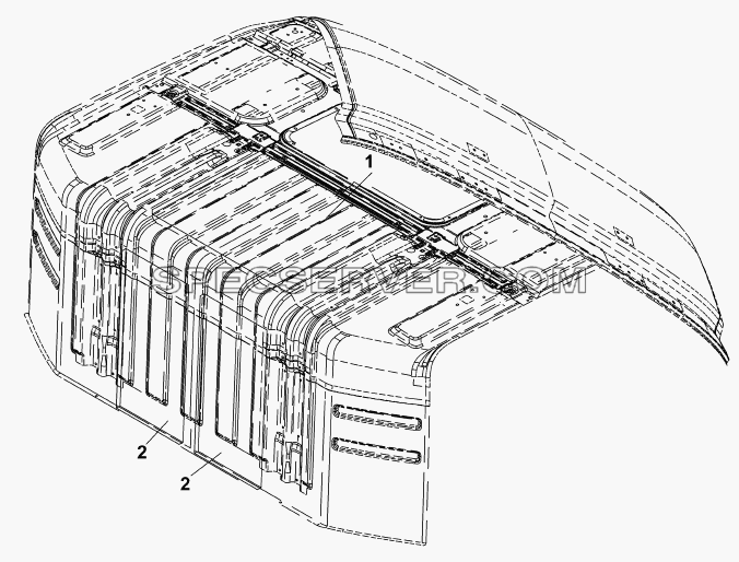 5710B-C0300 Верхняя звукоизоляция для DFL-4251A (список запасных частей)