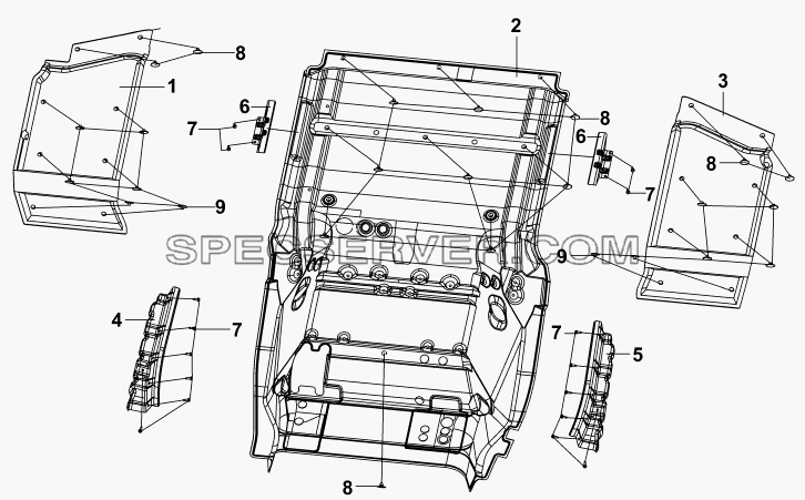 5110B-C0202 Теплоизоляционная накладка пола для DFL-4251A (список запасных частей)
