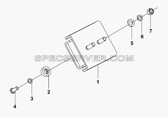 1001B-T0500 Передняя подвескя двигателя для DFL-4251A (список запасных частей)