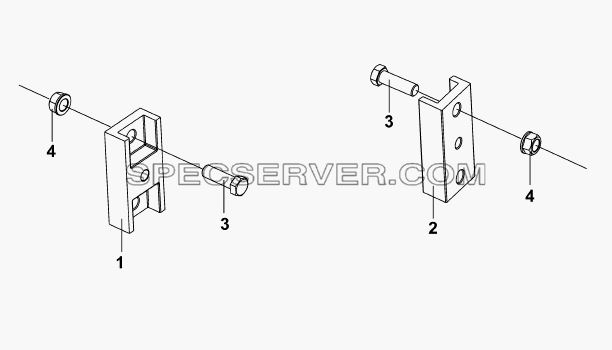 1001J-T0500 Вспомогательная подвеска двигателя для DFL-4251A (список запасных частей)