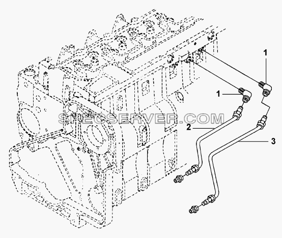 CC9297 Компоновка охлаждающих трубопроводов компрессора для DFL-4251A (список запасных частей)