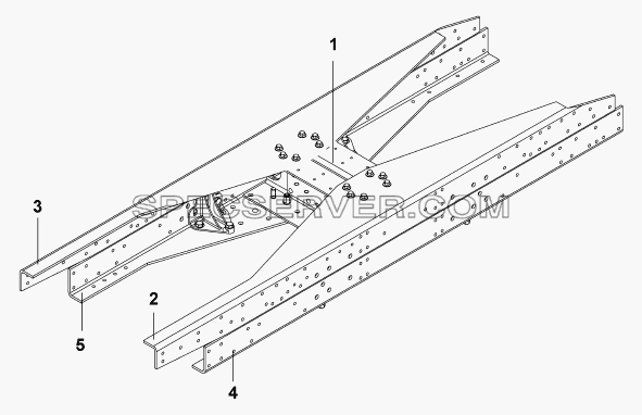 2801P-T0800 Балансирная подвеска поперечины для DFL-4251A (список запасных частей)