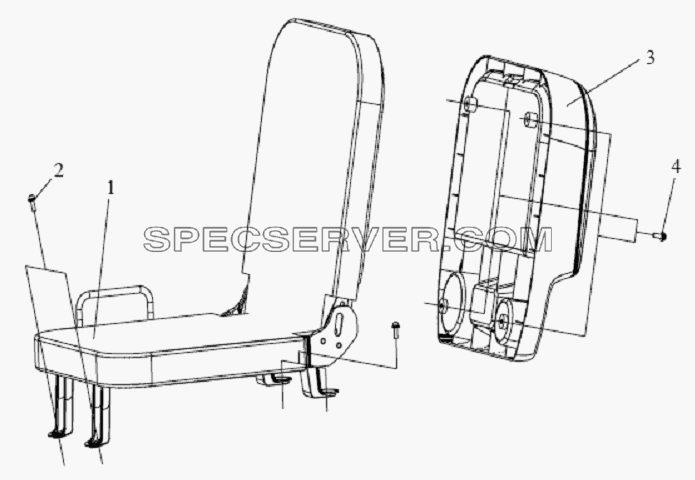Среднее сиденье для СА-1083 (список запасных частей)