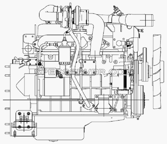 Двигатель (правый) для СА-1083 (список запасных частей)