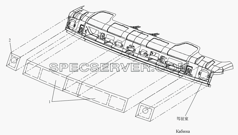 Уплотнительная пленка внешней панели ветрового стекла для СА-3252 (P2K2BT1A) (список запасных частей)