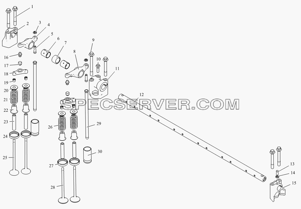 Газораспределительная система для СА-3252 (P2K2BT1A) (список запасных частей)
