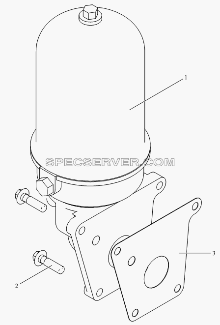 Центробежный масляный фильтр для СА-3252 (P2K2BT1A) (список запасных частей)