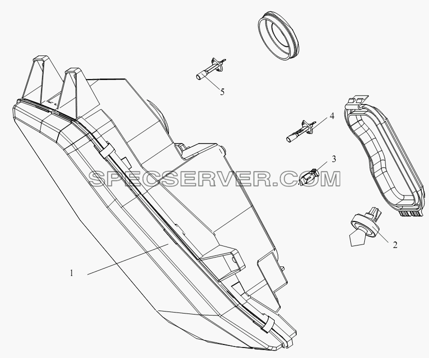 Передние фары для СА-3252 (P2K2BT1A) (список запасных частей)