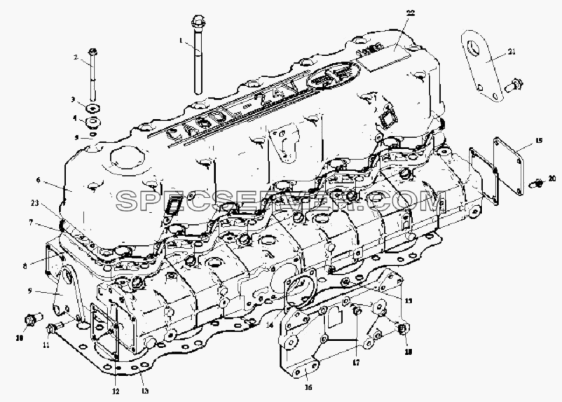 Элементы блока головки цилиндров для СА-3252 (P2K2T1A) (список запасных частей)