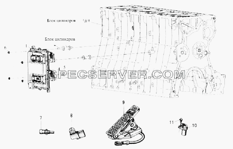 Электронная система управления для СА-3252 (P2K2T1A) (список запасных частей)