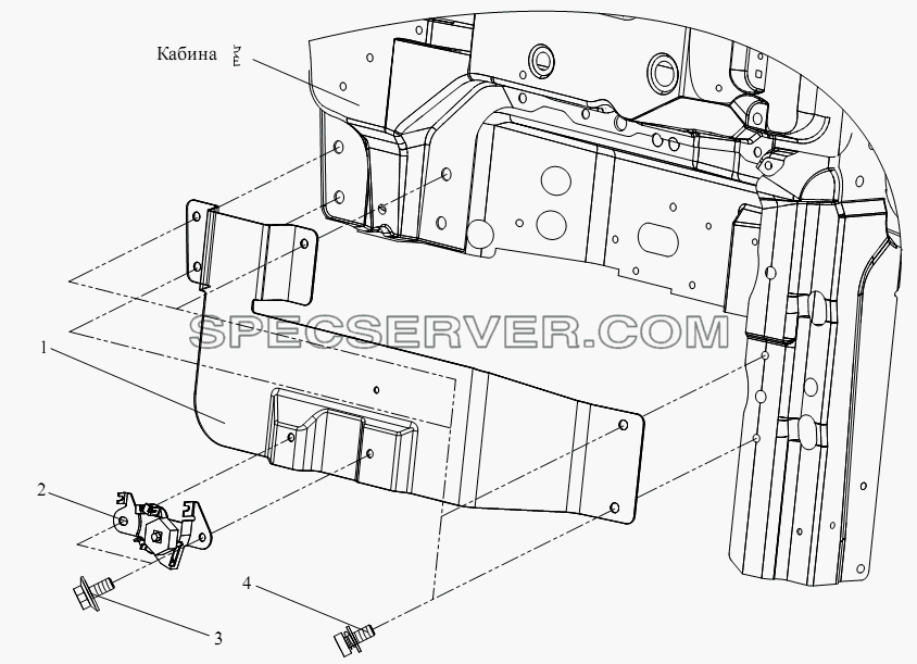 Замок чеки для СА-3312 (P2K2B2T4A2Z) (список запасных частей)