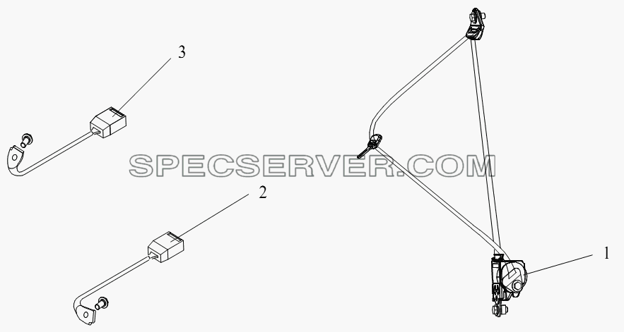 Ремень безопасности для СА-3312 (P2K2B2T4A2Z) (список запасных частей)