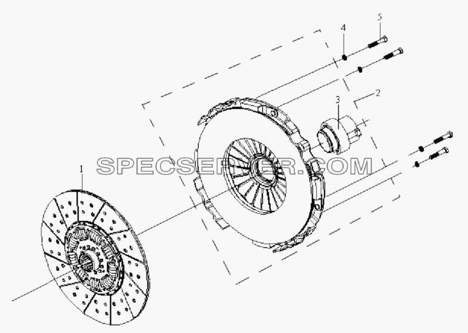 Сцепление для СА-3312 (P2K2B2T4A2Z) (список запасных частей)