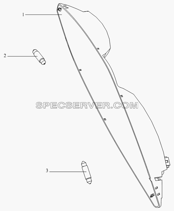 Лампа чтения для водителя для СА-3312 (P2K2B2T4A2Z) (список запасных частей)