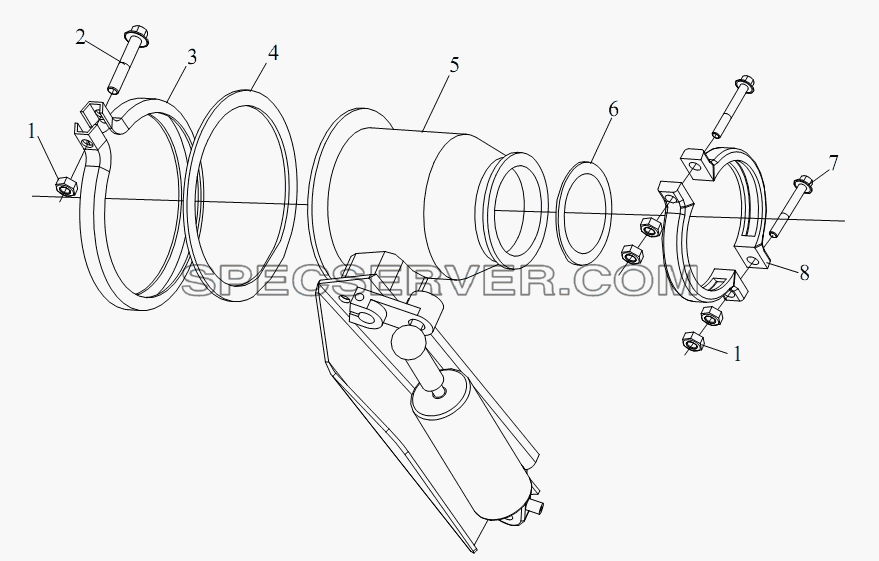 Выпускной тормозной клапан для СА-3312 (P2K2LT4E) (список запасных частей)