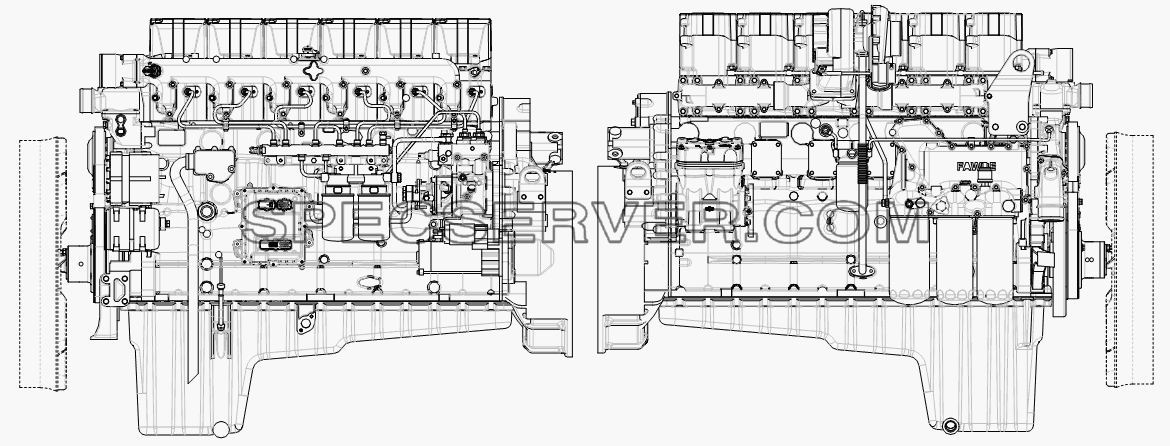 Двигатель для СА-4180 (P66K22A) (список запасных частей)