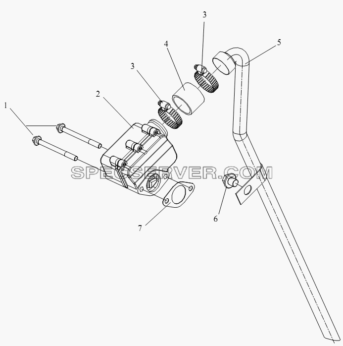 Вентиляция картера для СА-4180 (P66K22A) (список запасных частей)