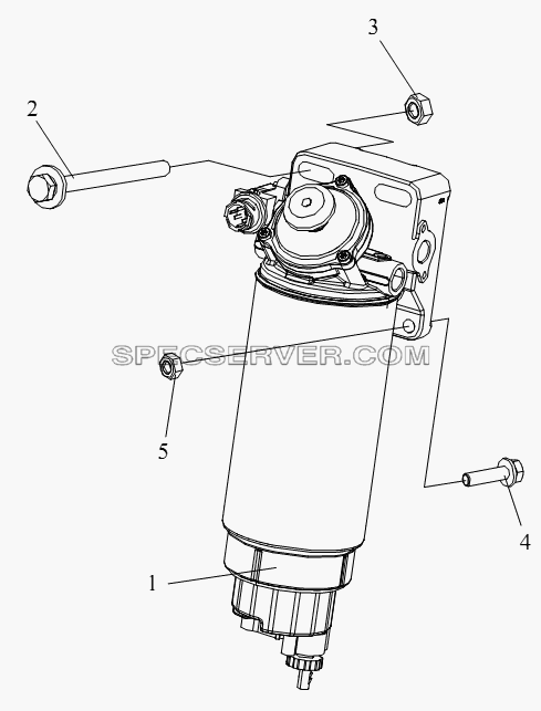 Топливный фильтр грубой очистки для СА-4180 (P66K22A) (список запасных частей)