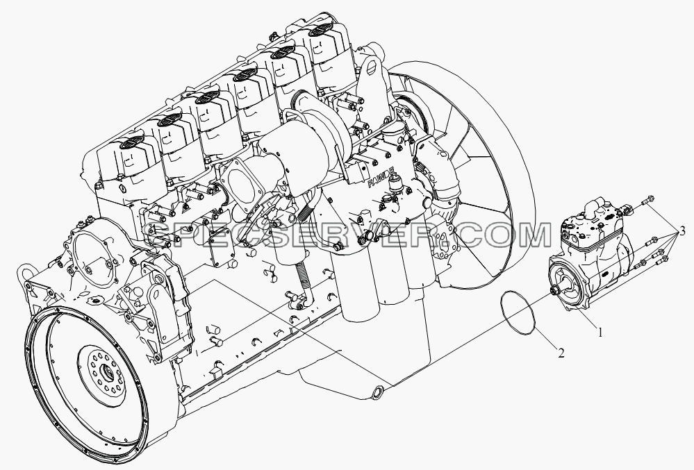 Воздушный компрессор (I) для СА-4180 (P66K22A) (список запасных частей)