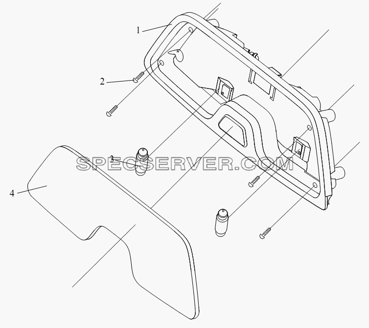 Лампа предупреждения открывания двери для СА-4180 (P66K22A) (список запасных частей)
