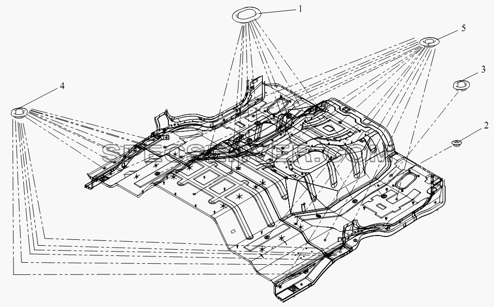 Пробка пола для СА-4180 (P66K22A) (список запасных частей)