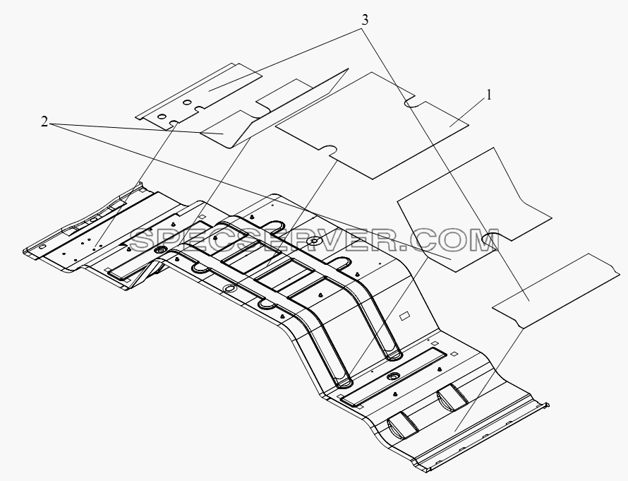 Теплоизоляционная прокладка глушителя для СА-4180 (P66K22A) (список запасных частей)