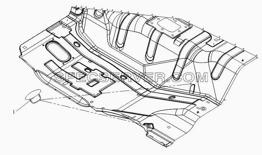 Заглушка ремня безопасности для СА-4180 (P66K22A) (список запасных частей)