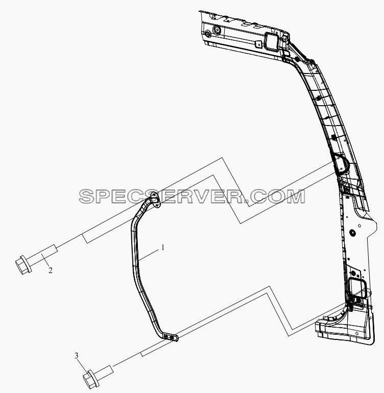 Передний поручень посадки для СА-4180 (P66K22A) (список запасных частей)