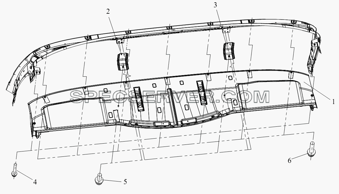 Блок высокого короба (III, высокая крыша) для СА-4180 (P66K22A) (список запасных частей)