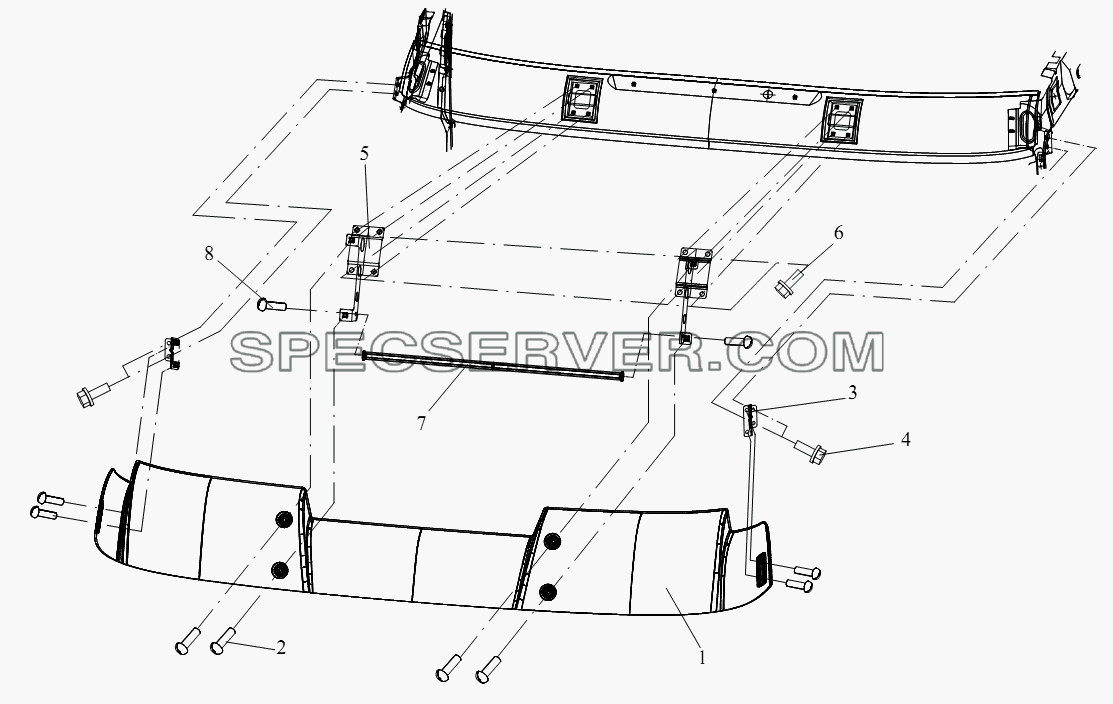 Светозащитная солнечная бленда крыши для СА-4180 (P66K22A) (список запасных частей)