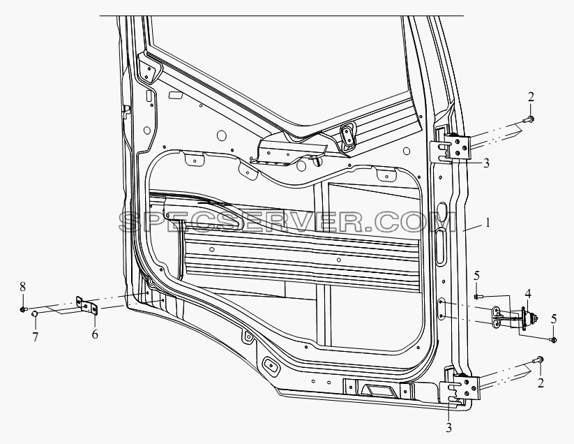 Ограничитель двери для СА-4180 (P66K22A) (список запасных частей)