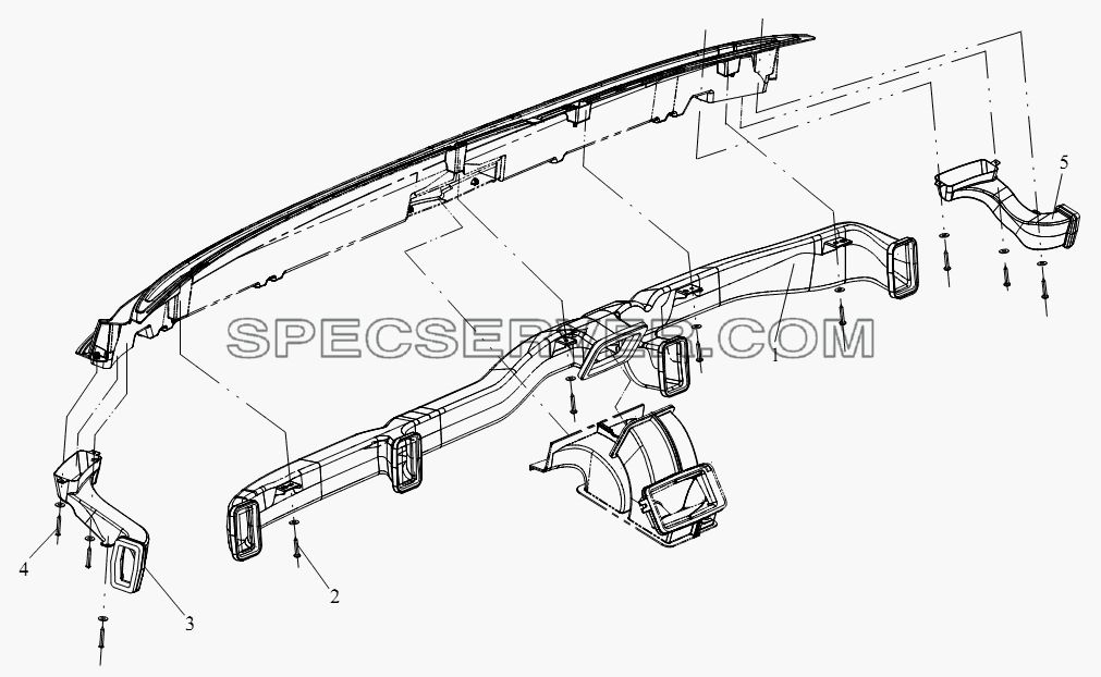 Воздуховод для СА-4180 (P66K22A) (список запасных частей)