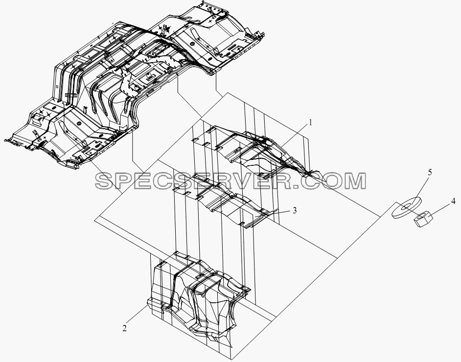 Теплоизоляционная прокладка пола для СА-4180 (P66K2A) (список запасных частей)