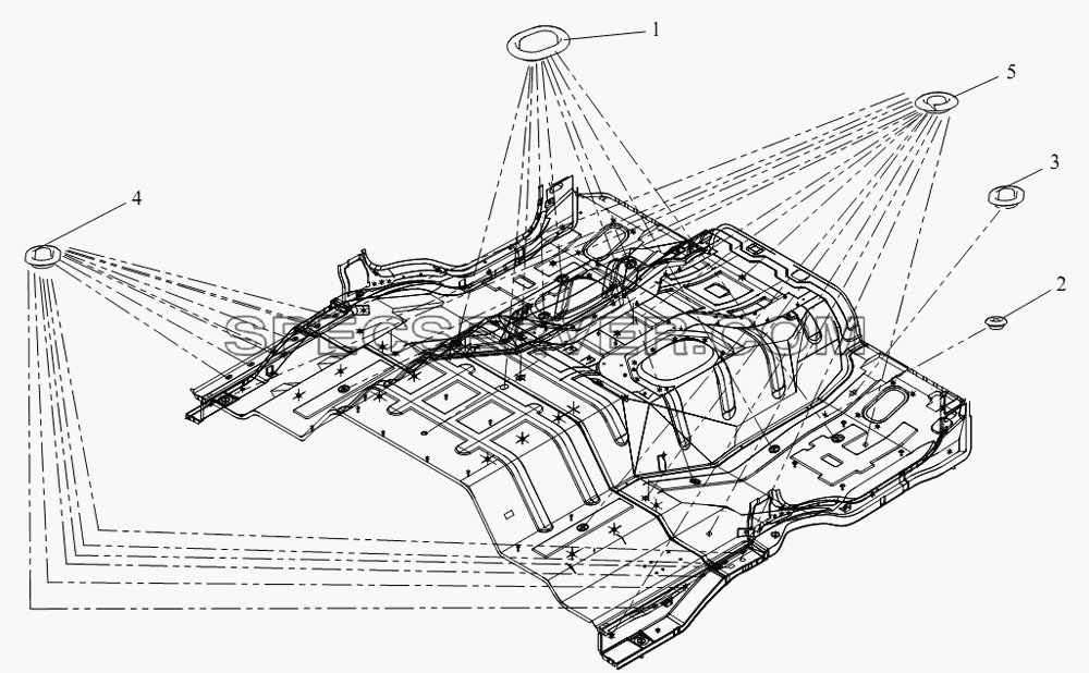 Пробка пола для СА-4180 (P66K2A) (список запасных частей)
