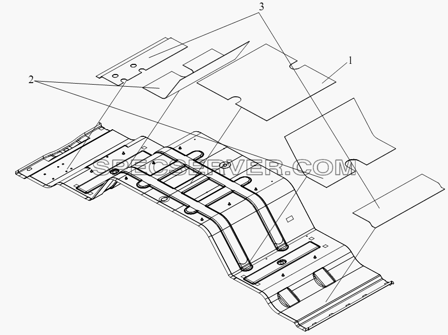 Теплоизоляционная прокладка глушителя для СА-4180 (P66K2A) (список запасных частей)