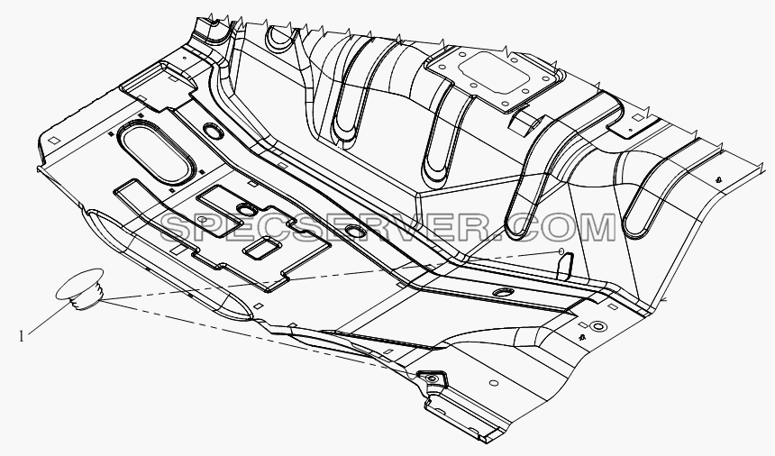 Заглушка ремня безопасности для СА-4180 (P66K2A) (список запасных частей)