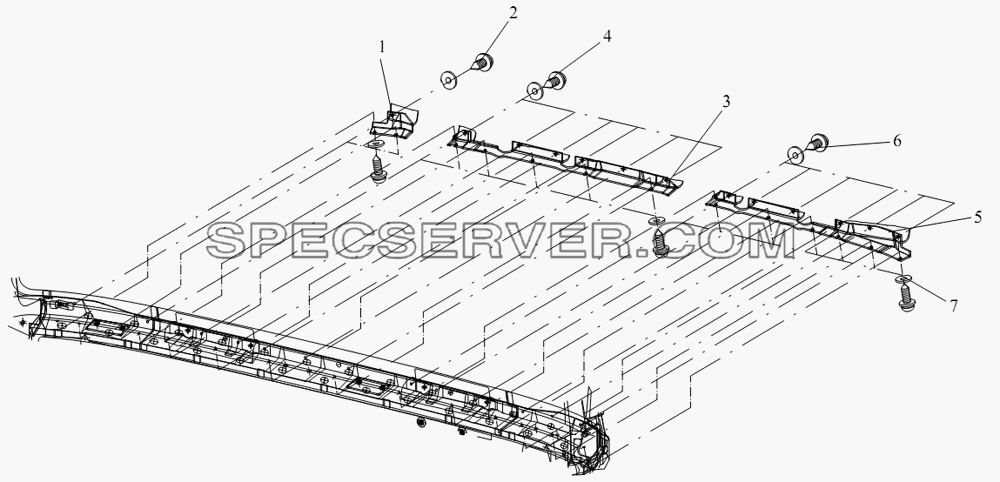 Декоративная лента наружной пластины передней обшивки для СА-4180 (P66K2A) (список запасных частей)
