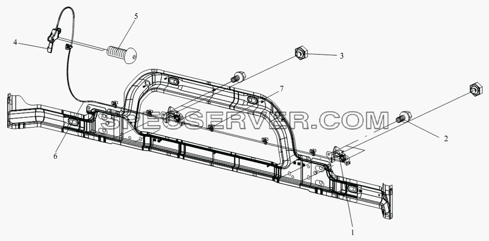 Замок передней обшивки и ручка открывания для СА-4180 (P66K2A) (список запасных частей)