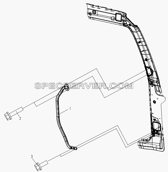 Передний поручень посадки для СА-4180 (P66K2A) (список запасных частей)