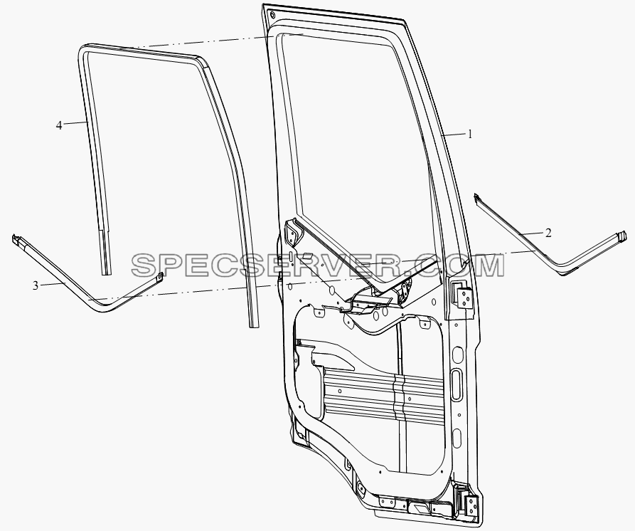 Штапик двери для СА-4180 (P66K2A) (список запасных частей)