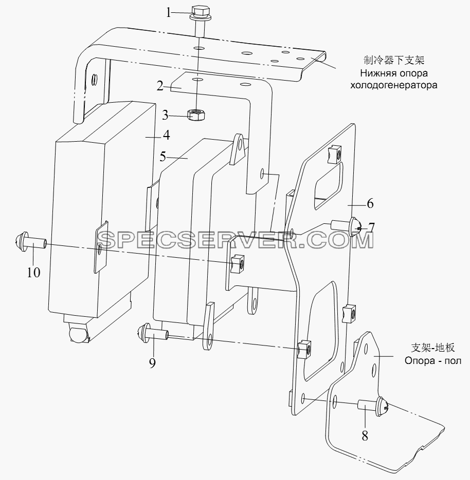Блок управления пневмоподвесной и АБС для СА-4180 (P66K2A) (список запасных частей)