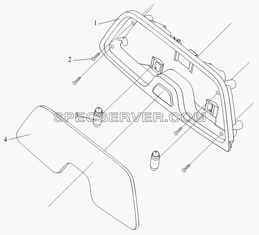 Лампа предупреждения открывания двери для СА-4180 (P66K2A) (список запасных частей)